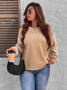 Plus Size Women's Sweater Winter 2023 Grey Lace Ladies Sweaters O Neck Long Sleeve Pullovers Loose Large Size Clothing