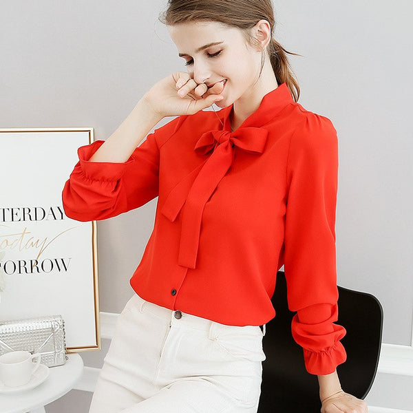 Plus Size XXL Women Blouse Shirt Long Sleeve Korean Fashion New Arrival 2022 Autumn Office Ladies Blouses Work Top Female Blusa