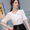 Plus Size XXL Women Summer Chiffon Blouse Half Ruffles Sleeve Shirt Ladies Tops Office Lady Blusas Femininas Camisas Mujer