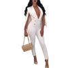 Plus size 3XL sexy v-neck club wear party jumpsuit 2022 Summer Fashion bodycon One Piece Sleeveless romper Women Elegant Overall