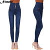 Plus size high waist skinny jeans woman denim pants femme slim for women summer casual black white pencil jeans plus size 2022