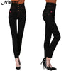 Plus size high waist skinny jeans woman denim pants femme slim for women summer casual black white pencil jeans plus size 2022