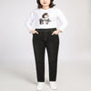 Plus size jeans high waist stretch 5XL 6XL 7XL 8XL 9XL plus size women's pants pocket high waist stretch small feet jeans