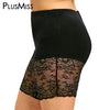 Plus Size 5XL Sexy Sheer Black Lace Short Leggings Under Skirts Women Skinny Fitness Leggins Pants Summer 2022 Legins