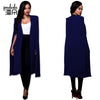 Plus Size Cloak Sleeve Open Front Blazer Women Slim Fit Notched Coat Jacket Elegant Suits Blazers Office Work Outfits