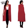 Plus Size Cloak Sleeve Open Front Blazer Women Slim Fit Notched Coat Jacket Elegant Suits Blazers Office Work Outfits