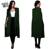 Plus Size Cloak Sleeve Open Front Blazer Women Slim Fit Notched Coat Jacket Elegant Suits Blazers Office Work Outfits