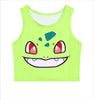 Pokemon Crop Top Women Camis Sailor Moon Pikachu Charmander Squirtle Bulbasaur Print Tank Tops Harajuku Sleeveless Tee Vest