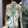 Poplin Women's Blouses Polo Shirt Casual Long Sleeve Top Floral Print Summer Female Clothes Movafag