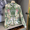 Poplin Women's Blouses Polo Shirt Casual Long Sleeve Top Floral Print Summer Female Clothes Movafag
