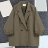 Popular Women Blazer Washable Autumn Blazer Lapel Lady Open Front Blazer Coat  Windproof