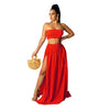 Pp061 European and American sexy women's pop spot bra printing  slim dress set available from stock