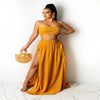 Pp061 European and American sexy women's pop spot bra printing  slim dress set available from stock