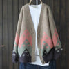 Print Cardigan Women Single Breasted Knitted Sweater Winter Loose Vintage Cardigan Sweater Long Sleeve VNeck Knitwear Pull Femme