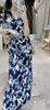 Print dress 2022 summer fairy dress one piece long beach skirt