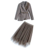 Professional Clothes for Women 2023 Casual  Elegant Vintage Sweet Korea Style Blazer Skirt Suits Two Piece Sets
