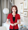 Professional Formal  Styles Business Women Blazers Jackets Short Sleeve Summer Blazer Tops Outwear Clothes