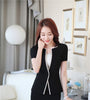 Professional Formal  Styles Business Women Blazers Jackets Short Sleeve Summer Blazer Tops Outwear Clothes