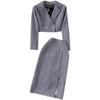 Professional Suit Women Short Jacket Retro Plaid High Waist Spring Crop Blazer And Skirt Set Two Piece Trend Office Wear M1611