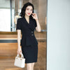 Professional Temperament Suits Women 2023 Formal Short Sleeve Slim Blazer And Skirt Office Ladies Work Uniform