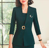 Professional blazer female 2022 new fashion temperament summer half sleeve slim jacket women office ladies plus size formal coat