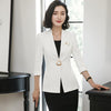 Professional blazer female 2022 new fashion temperament summer half sleeve slim jacket women office ladies plus size formal coat