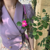 Puff Sleeve Blazers Women Double Breasted Slim Sexy Design Retro French Style Femme Summer Elegant Solid Cropped Chic Ins Simple