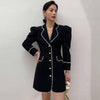 Puff Sleeve Long Blazer Women Pearl Mini Dresses Casual French Office Lady Wear 2023 Spring Women's Clothing