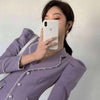 Puff Sleeve Long Blazer Women Pearl Mini Dresses Casual French Office Lady Wear 2023 Spring Women's Clothing