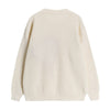 Pullover Heart Embroidery Women Retro Sweaters Harajuku Simple Style O-neck Knitwear Long Sleeve Winter Fall Basic Femme Sweater