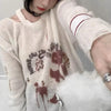 Punk 90s Ripped Hole Sweater Women Hip Hop Hollow Out Y2k Knitted Pullover 2023 Spring Casual Loose Tops Harajuku Print Jumper