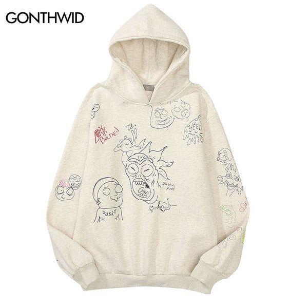 Punk Hoodie Men Streetwear