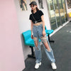 Punk Jeans Pants Hip Hop Women Clothing Denim Overalls Goth High Wais Streetwear Selling Jeans for Sex Pattern Y2k Trousers