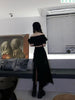 Punk Style Women Techwear Chain Cargo Skirts Emo Clothes Pockets High Slit Midi Skirt E Girl Harajuku Puff Sleeve Crop Top Sets