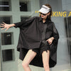 Punk style Women 2023 Summer Turn-down Collar Full Sleeve Loose Shirt Female Sequined Solid Color Blouse