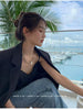 Purple Suit Jacket Women's 2023 Korean Version Oversize Design Casual Suit All Match Blazer Mujer Office Lady Coat