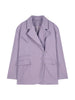 Purple Suit Jacket Women's 2023 Korean Version Oversize Design Casual Suit All Match Blazer Mujer Office Lady Coat