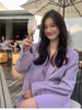 Purple Suit Jacket Women's 2023 Korean Version Oversize Design Casual Suit All Match Blazer Mujer Office Lady Coat