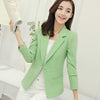New Spring Women Blazer Single Button Female Formal Office Blazers Long Sleeve Casual Coat Blazer Feminino HB647