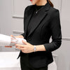 Blazers New Fashion Single Button Blazer Women Suit Jacket Green White Black Pink Blue Blazer Female Blazer Femme YC041