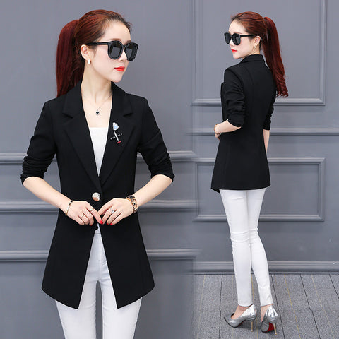 Ladies Blazer 2022 Long Sleeve Blazer Women Suit Jacket Female Feminine Blazer Femme Slim Solid Blazer YC038