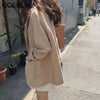 QOERLIN Suit Blazer Thin Cotton Linen Suit Clothing 2023 Spring Fll Korean Retro Loose Casual Suit Jacket Coat