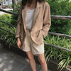 QOERLIN Suit Blazer Thin Cotton Linen Suit Clothing 2023 Spring Fll Korean Retro Loose Casual Suit Jacket Coat