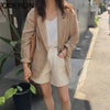 QOERLIN Suit Blazer Thin Cotton Linen Suit Clothing 2023 Spring Fll Korean Retro Loose Casual Suit Jacket Coat