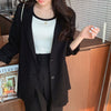 QOERLIN Two Button Simple Cotton Linen Suit Jacket 2023 Long Sleeve Thin Air-Conditioned Jacket Coat Female Blazer Office Ladies