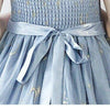 QWEEK Kawaii Blue Lolita Dress for Girls Soft Mesh Fairy Cute Lolita Dress Princess Tea Party Teenagers Japan Slip Outfits