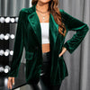 QXIUIXP Winter Woman Christmas Green Blazer Elegant Party Evening Suit Jacket Female Temperament OL Office Casual Blazer XL