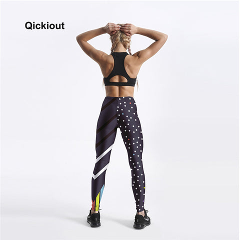 New Occident trendy women leggings colorful printed personality girl's leggings Fitness pants plus size drop ship