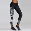 Leggings Hot Sell Women's Skull&flower Black Leggings Digital Print Pants Trousers Stretch Pants Plus Size