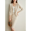 Qiu dong temperament socialite knitting two-piece autumn wind brim minus age paragraph small sweet wind leisure suit skirt
